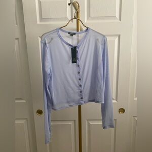 Wild Fable Light Blue Mesh Top